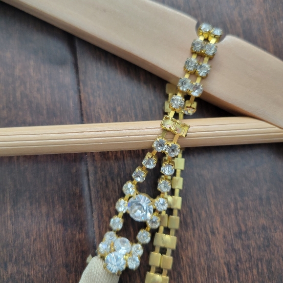 Issue Gold Metallic Long dress with Rhinestones - Picture 4 of 8